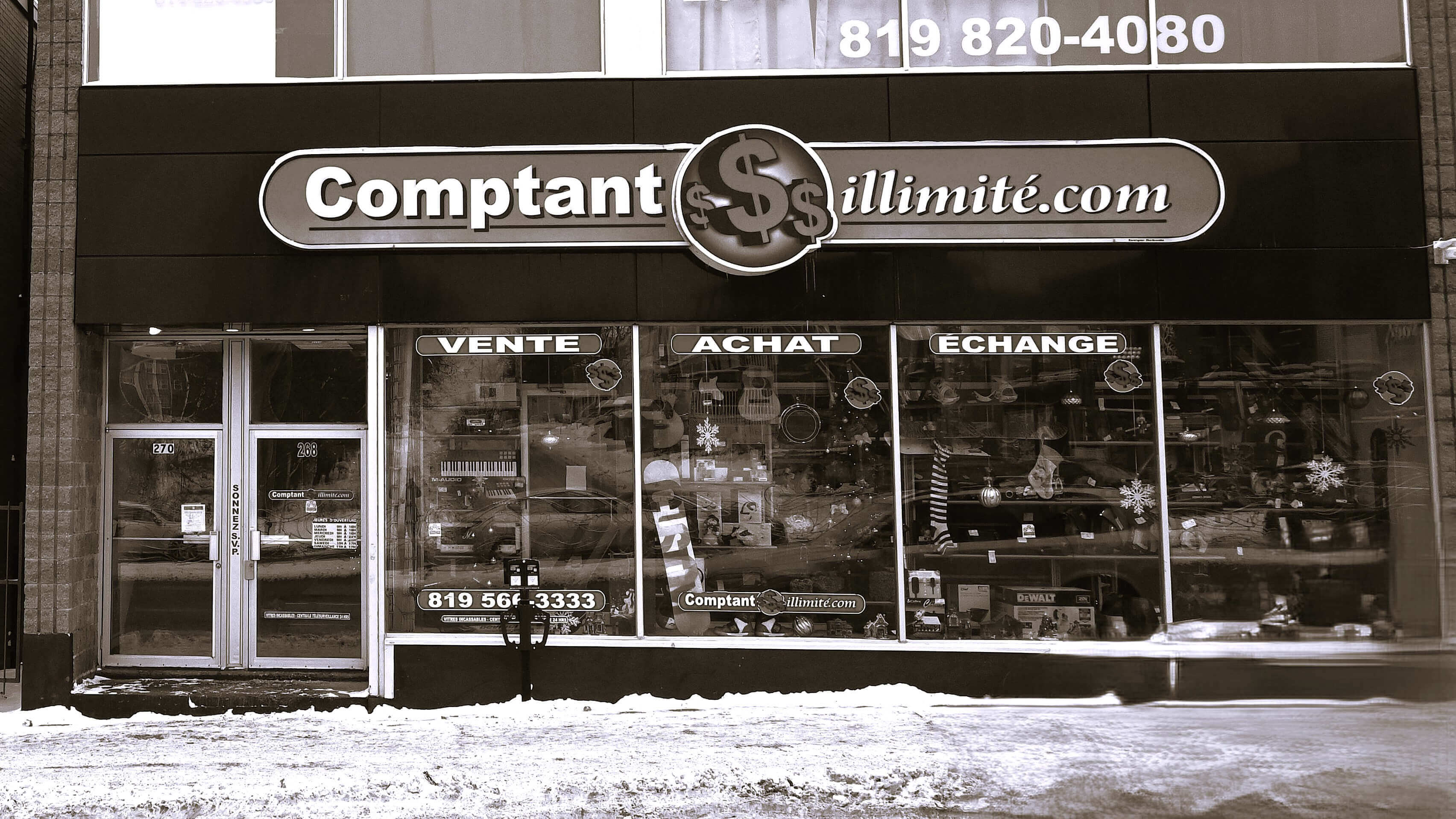 Fondation du magasin Instant Comptant en 1996