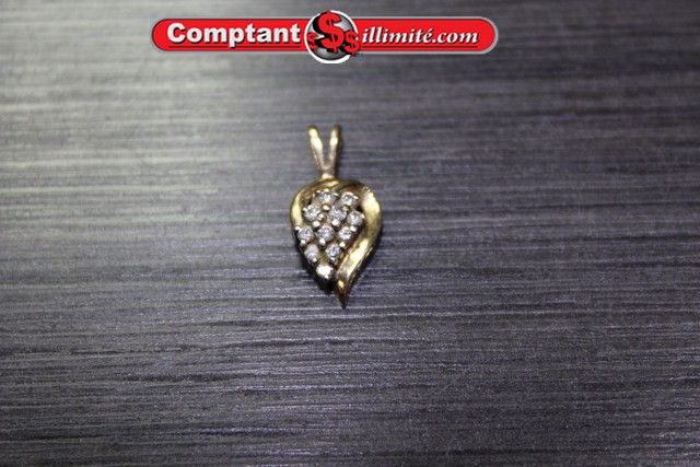 Breloque en coeur avec diamants