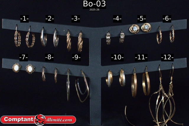 Vaste choix boucle d oreille Bo-03