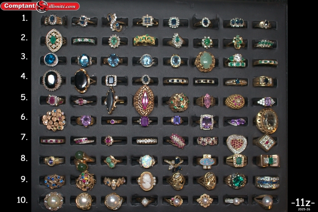 vaste sélection de bagues 11Z