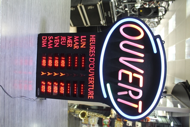 Panneau Lumineux Ouvert + Horraire - Image 2