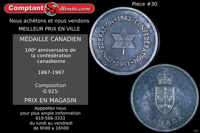 Médaille 100 ieme confédération canada