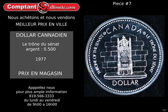 Pièce de monnaie Trone du sénat