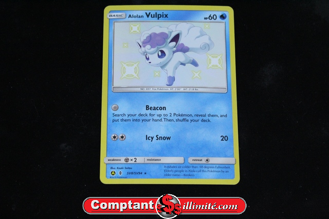 Carte Pokemon Aloan Vulpix 8/94 - Image 1