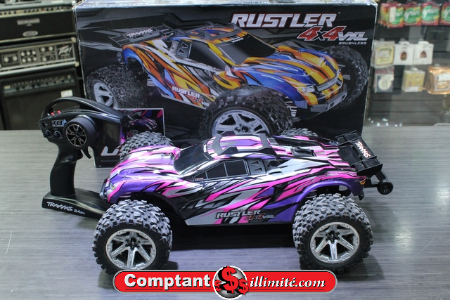 Auto téléguidée Traxxas Rustler+ batterie - Image 1