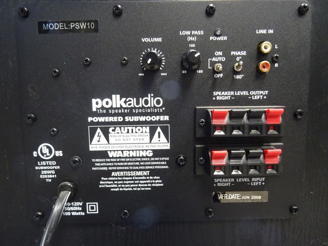 (100 Watts) Subwoffer Actif Polk Audio PSW10 - Image 3