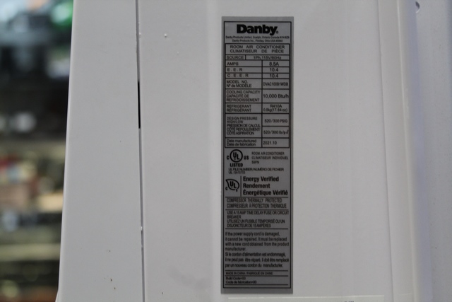 (10000 Btu) climatiseur murale no tc danby dvac100b1wdb - Image 2