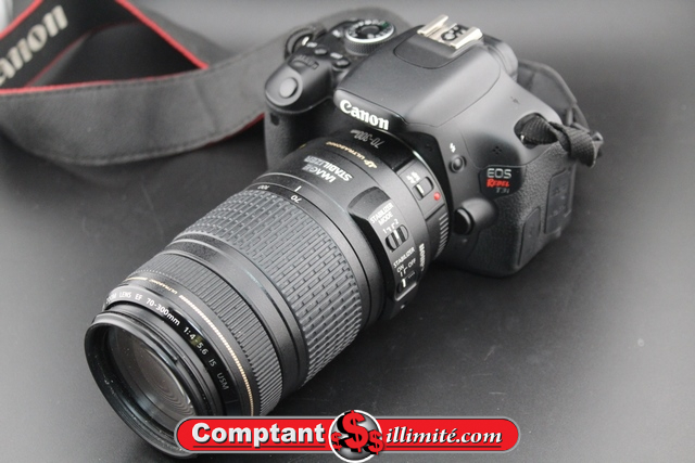 (18Mpx) Camera Reflex + lentille 70-300 + Batterie et Chargeur Canon Eos Rebel T3i