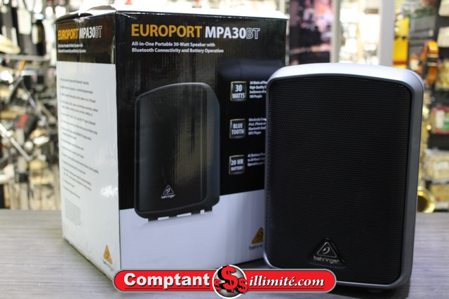 (30 Watts) Amplificateur Bluetooth Behringer Europort MPA30bBT