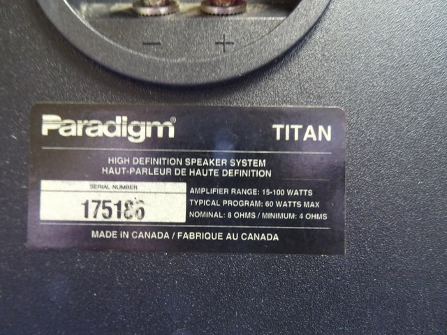 (60 watts) Paire de Haut Parleur PARADIGM Titan - Image 4
