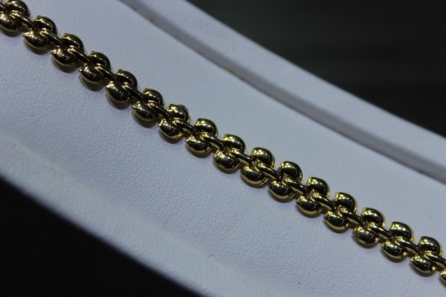 Bracelet en or 10x7 jaune - Image 2