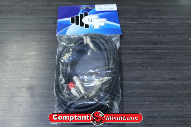 Cable 1/8 stereo vers RCA 10 pied Groove Factory Grf rca-D/18s/10 py-007