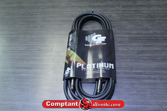 Cable guitare 1/4 a 1/4 10pied Groove Factory GRF INSTR1005