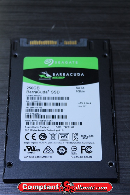 Disque dur ssd seagate interne 250gb barracuda ssd