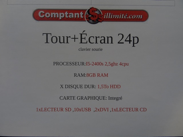 Ensemble d ordinateur de bureau hp I5 QUAD 2.5GHZ 8GO RAM 1.5TO envy - Image 4