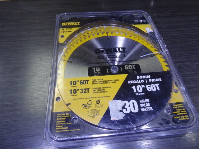 Ensemble de 3 lames scie DEWALT 10 pouces