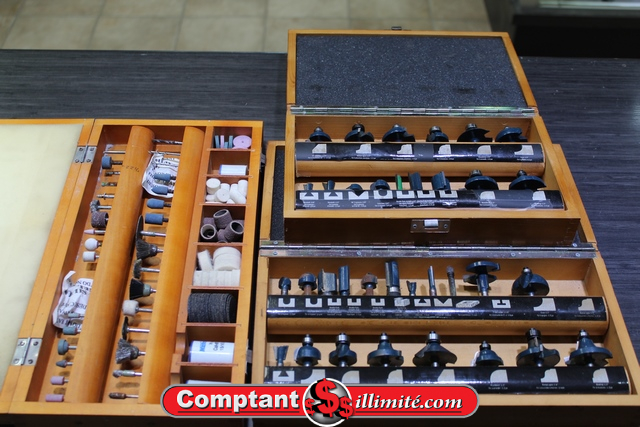 Ensemble de tete de Toupie + dremel Mastercraft 3 Boite Toupie 35MCX