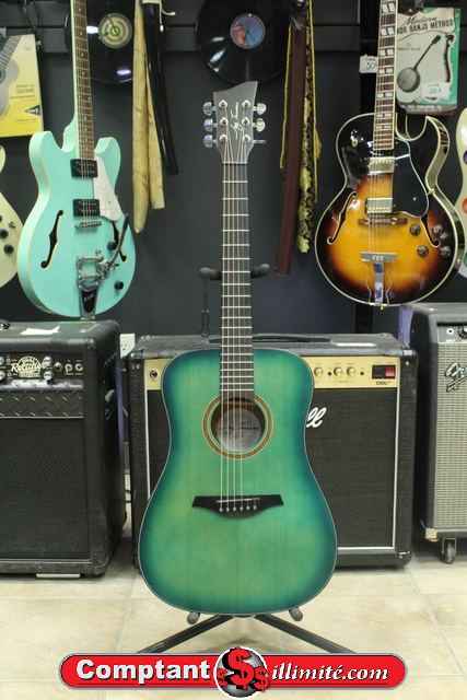 Guitare Acoustique 3/4 Jay Turser jta53-sbl