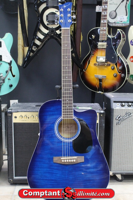 Guitare Élctro Acoustique Jay jj45fcet-blsb