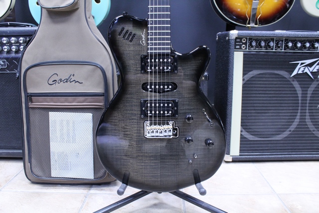 Guitare Électrique Godin XTSA Black Flame - Image 3