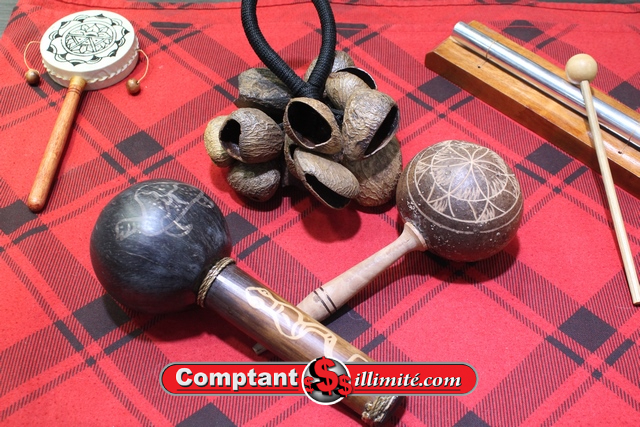 Lot de 4 Percussions Exotique artisanal
