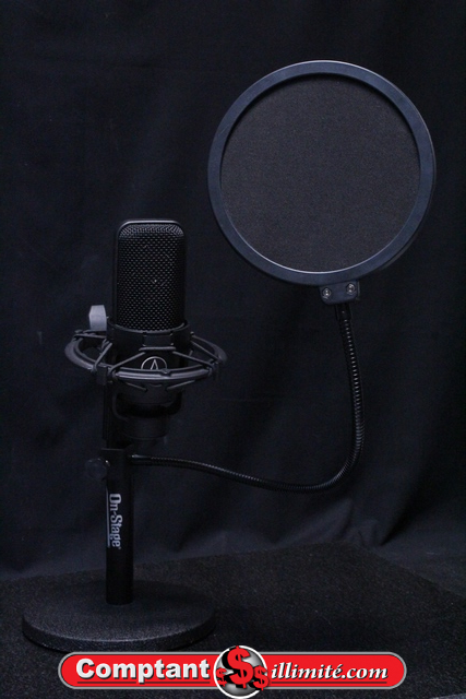 Microphone Condensateur + Support + (Spit Guard) Audio Technica AT-4040