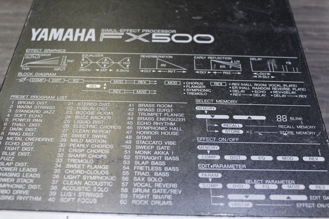 Multi effet 1/2 rackmount Yamaha FX500 - Image 2
