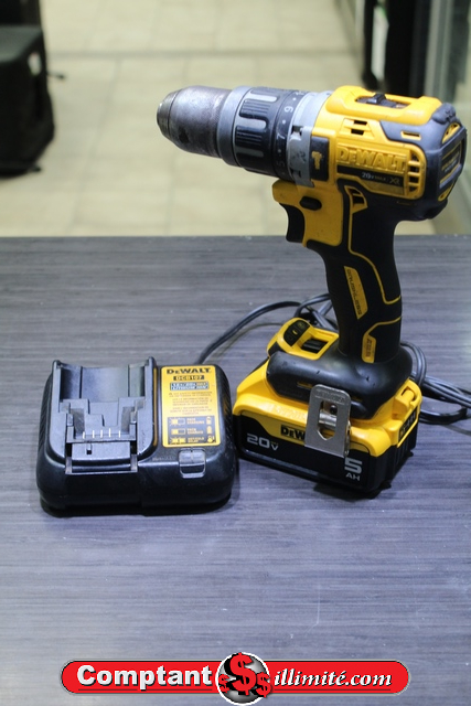 Perceuse Brushless Dewalt + chrg + batt 5ah dcd796