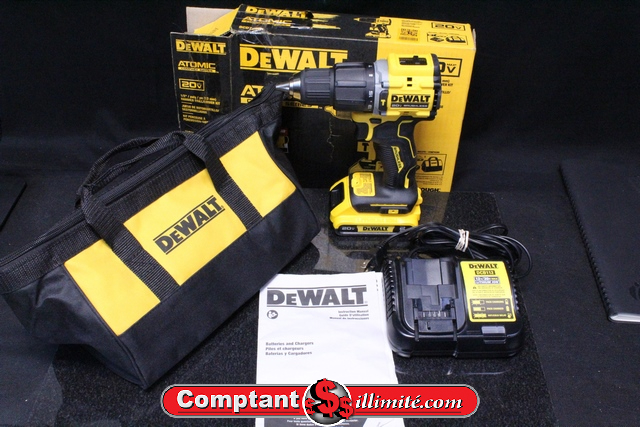 Perceuse Dewalt Atomic +batterie +chargeur + étui dcd799d1