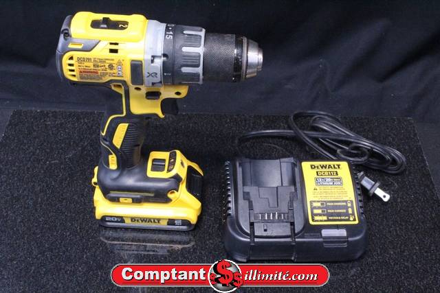 Perceuse Dewalt+ batterie + chargeur + sac dcd791/ dcb203