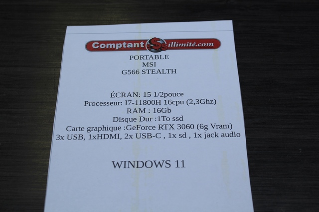 Portable Gaming msi g566stealth - Image 4
