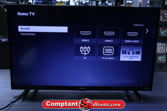 Téléviseur (tv) 32pouces Intelligent Roku + tc Philips 32pfl4674/f6