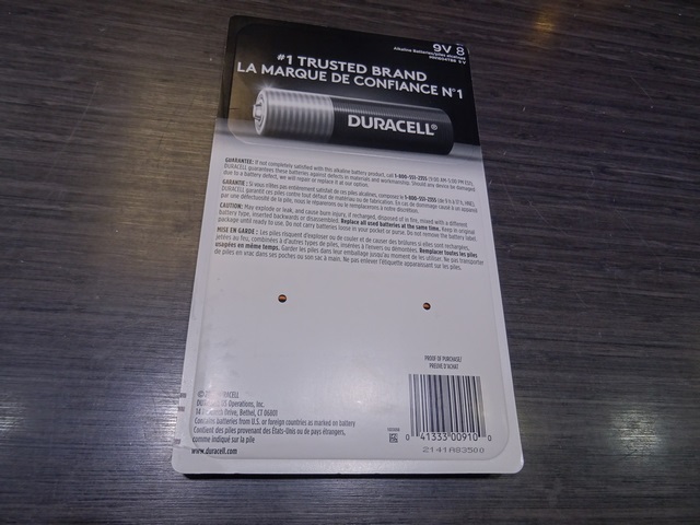 paquet de 8 batterie 9 volt duracell mars 2027 - Image 2