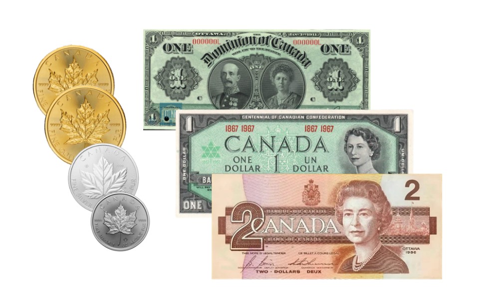 Pièces de monnaie et billets de collection